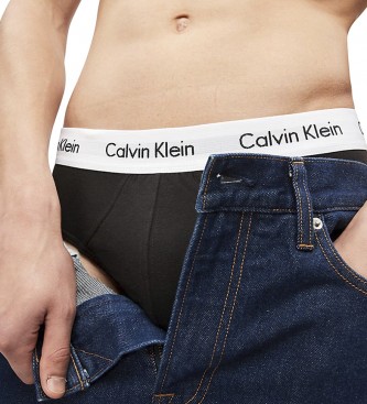 Calvin Klein Pacote com 3 Corrediças de Algodão para Rua preto