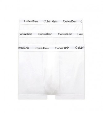 Calvin Klein 3 Pack Cotton Stretch Low Cut Boxer Shorts white