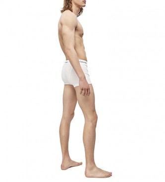 Calvin Klein Confezione da 3 boxer a vita bassa in cotone elasticizzato bianco
