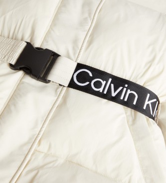 Calvin Klein Piumino bianco con cintura