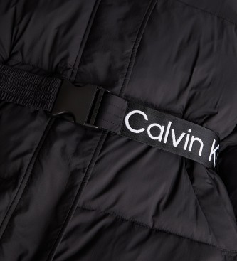 Calvin Klein Abrigo de plumón con cinturón negro