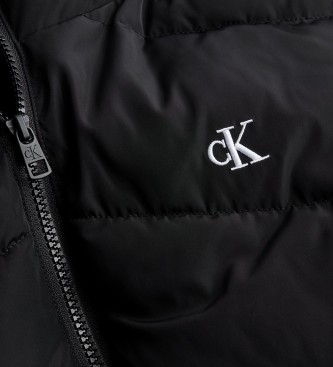 Calvin Klein Jeans Cappotto aderente in pelliccia sintetica nera