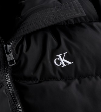 Calvin Klein Abrigo largo de plumón negro