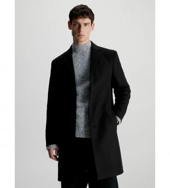 Calvin Klein Czarny płaszcz z recyklingu