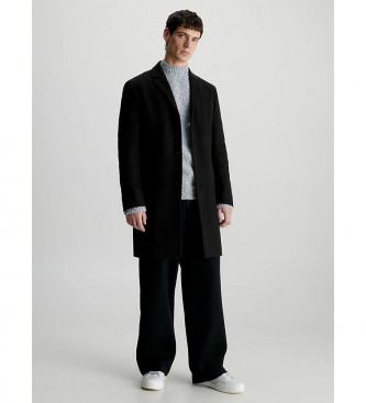 Calvin Klein Czarny płaszcz z recyklingu