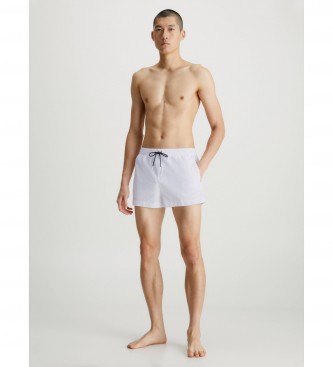 Calvin Klein Costume da bagno corto con coulisse - Logo Tape bianco