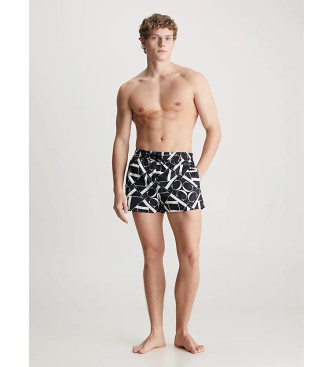 Calvin Klein Black drawstring swim shorts