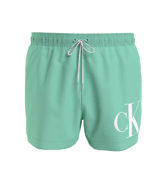Calvin Klein Turquoise drawstring swim shorts