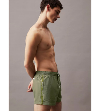 Calvin Klein Kurzer Badeanzug mit grnem Kordelzug