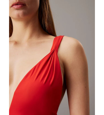Calvin Klein Gestructureerd Twist zwempak rood