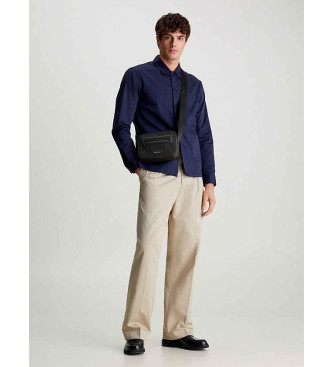 Calvin Klein Bolsa de ombro em jacquard com logtipo preto