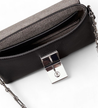 Calvin Klein Bolsa de ombro com placa preta