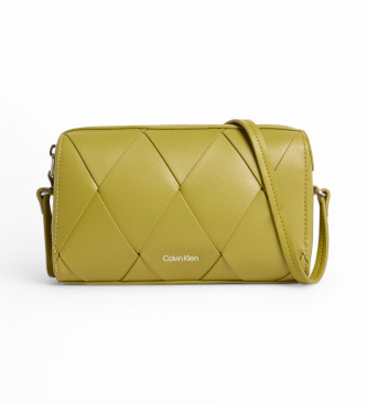 Calvin Klein Green woven camera shoulder bag