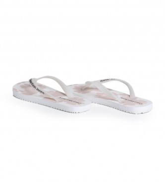 Calvin Klein Beach Aop white flip-flops