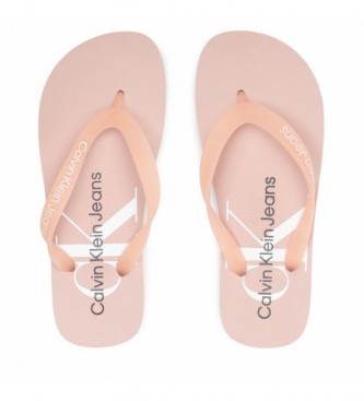Calvin Klein Flip-flops Monograma rosa