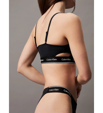 Calvin Klein Meta Legacy sort halterneck-bikinitop
