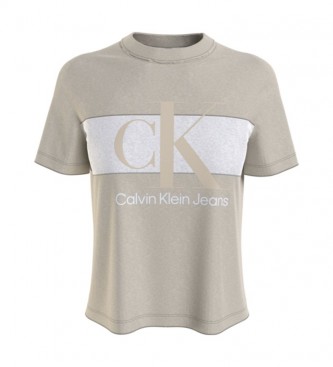 Calvin Klein Camiseta Blocking beige