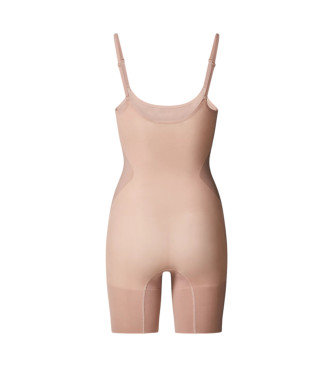 Calvin Klein Secure Sculpt Extra Firm Seamless Bodysuit in Beige