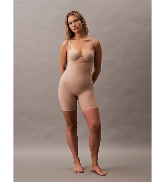 Calvin Klein Body modellante con scollatura aperta - Stay Put Mesh beige