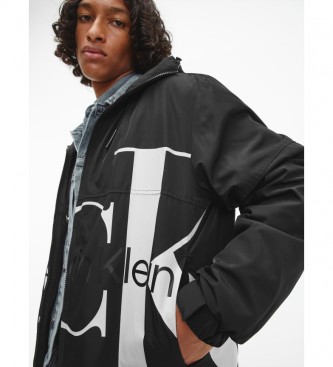 Calvin Klein Windbreaker Bold Logo Blocked black