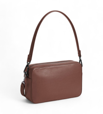 Calvin Klein Padded shoulder bag with brown flap