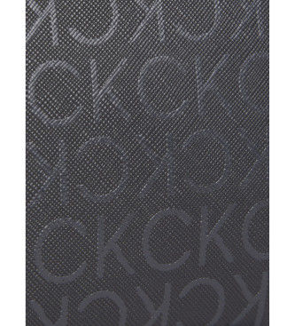 Calvin Klein Sort skuldertaske med monogram