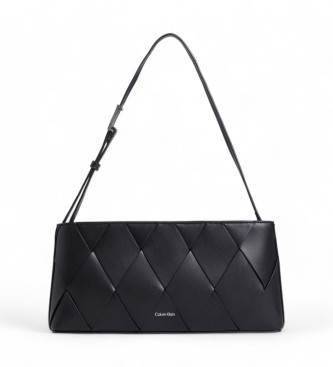 Calvin Klein Black woven shoulder bag