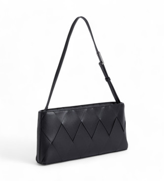 Calvin Klein Black woven shoulder bag