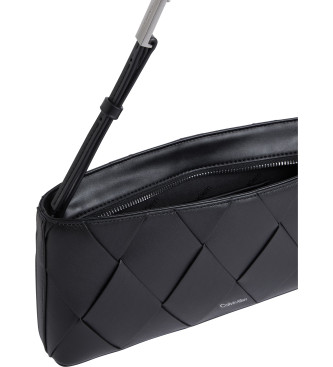 Calvin Klein Black woven shoulder bag