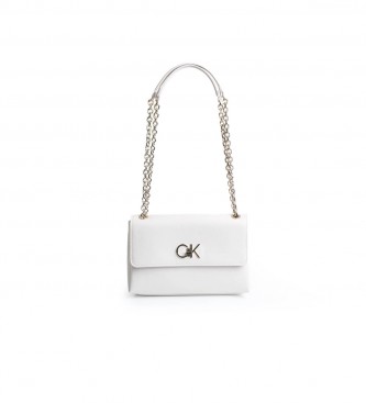 Calvin Klein Sac à bandoulière Re-block blanc -24x17x7cm