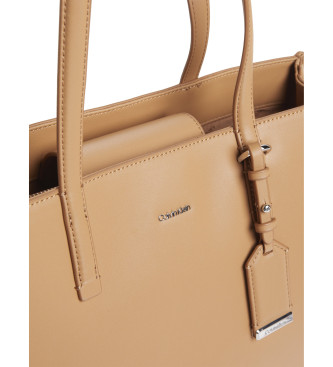 Calvin Klein Bruine shopper sleutelhanger tas