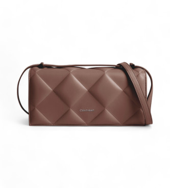 Calvin Klein Bolso de hombro convertible acolchado marrn