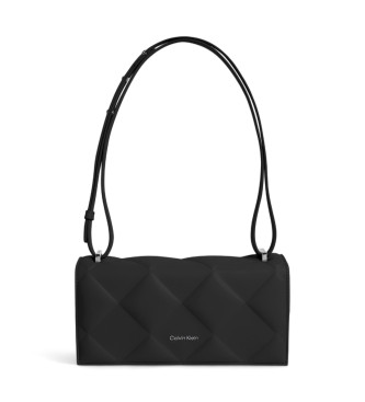 Calvin Klein Black quilted convertible shoulder bag