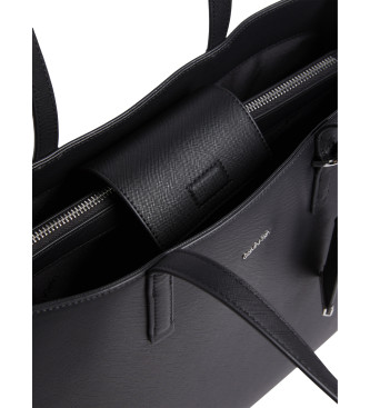 Calvin Klein Sac fourre-tout Saffiano noir