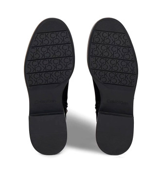 Calvin Klein Skórzane buty Basic czarne