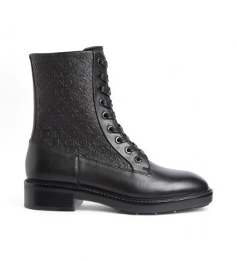 Calvin Klein Bottines Chelsea en cuir noir