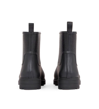 Calvin Klein Black logo rain boots
