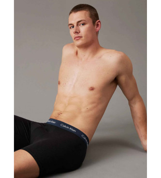 Calvin Klein Lot de 5 caleons longs et amples en coton stretch noir