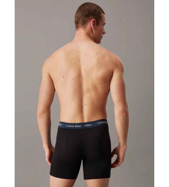 Calvin Klein Lot de 5 caleons longs et amples en coton stretch noir