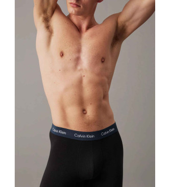 Calvin Klein Lot de 5 caleons longs et amples en coton stretch noir