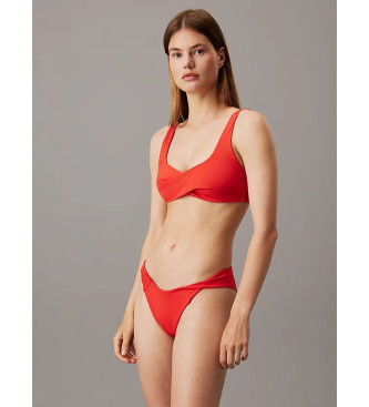 Calvin Klein Braguita de bikini Structured Twist rojo