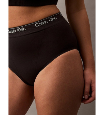 Calvin Klein Calcinha de cintura subida Icon Shapewear preta