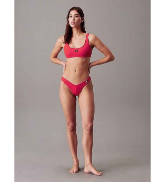 Calvin Klein Braguitas de bikini brasileas coral