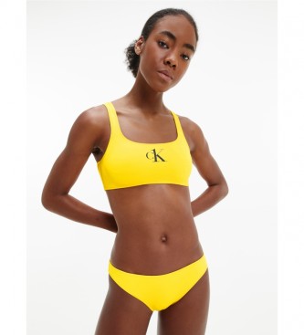 Calvin Klein Parte de Arriba de Bikini amarillo