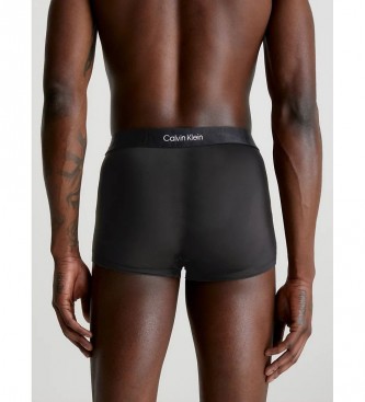 Calvin Klein Spodnie z niskim stanem - Embossed Icon czarne