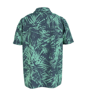 Calvin Klein Resortowa koszula z nadrukiem zielona