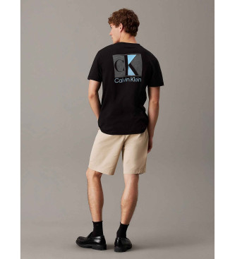 Calvin Klein T-shirt z abstrakcyjną grafiką, czarny