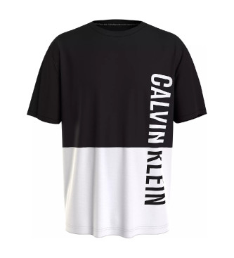 Calvin Klein T-shirt Color Block Oversized czarny, biały