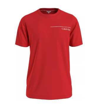 Calvin Klein T-shirt com gola redonda vermelha