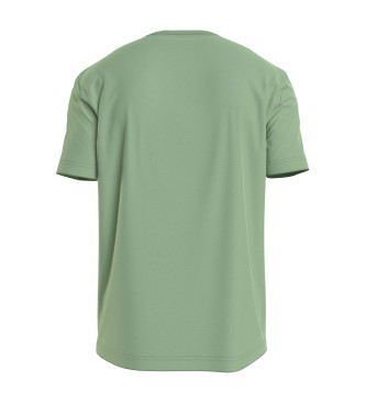 Calvin Klein T-Shirt de algodo com logtipo Pequeno verde